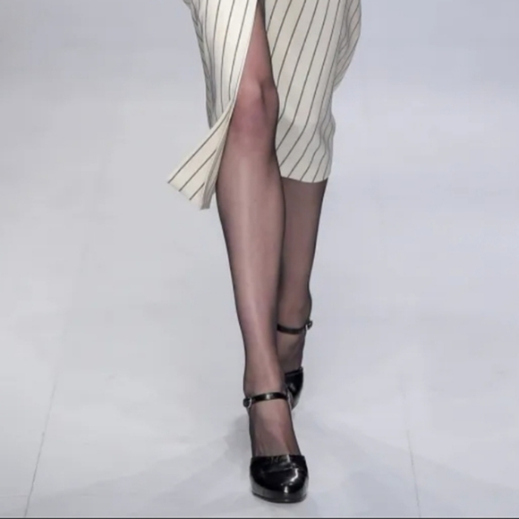 Jil Sander Shoes - Jil Sander Runway Black Heeled Mule Ankle Strap Shoes